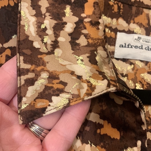 ALFRED DUNNER Animal Print Long Sleeve Zip Front lightweight Jacket Coat Size 20 - Picture 8 of 15